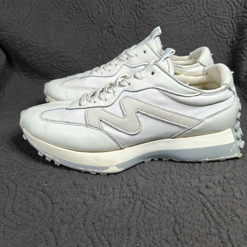 Steve Madden Women's Campo Sneakers Off White Retro Shoes Size 9.5M